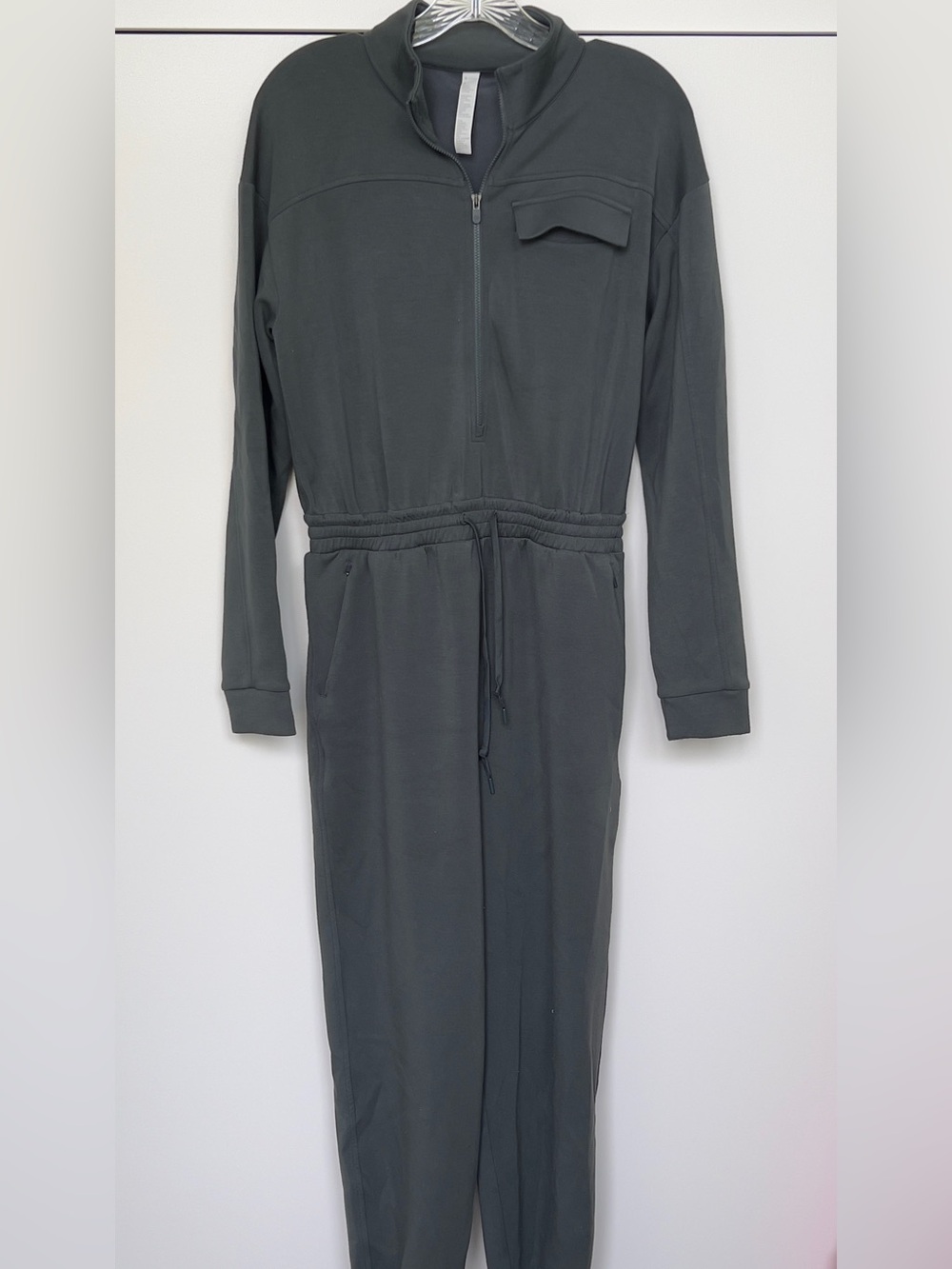 Zella Zip-Front Jumpsuit in Slate Green - Picture 5 of 7
